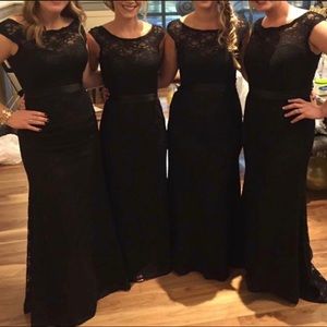 Black Lace Mori Lee Bridesmaid/Prom Dress